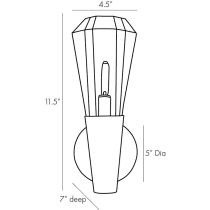 49754 Gleam Sconce Product Line Drawing