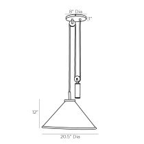 49788 Norfolk Pendant Product Line Drawing