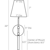 49797 McCoy Sconce Product Line Drawing