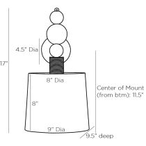 49824-564 Memphis Sconce Product Line Drawing
