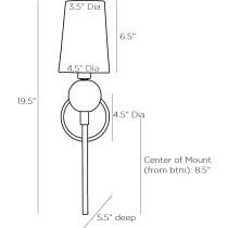 49828-510 Mendee Sconce Product Line Drawing