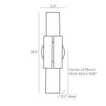 49835 Monroe Sconce Product Line Drawing
