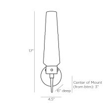 49851 Omaha Sconce Product Line Drawing