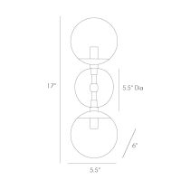 49961 Polaris Sconce Product Line Drawing