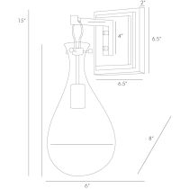 49984 Sabine Sconce Product Line Drawing