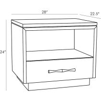 5021 Mallory Side Table Product Line Drawing