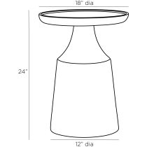 5032 Turin Side Table Product Line Drawing