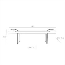 5115 Lanny Bench Product Line Drawing
