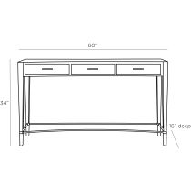 5122 Lancaster Console Product Line Drawing