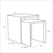 5124 Kiersten Side Tables, Set of 2 Product Line Drawing