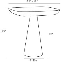 5368 Wharton End Table Product Line Drawing
