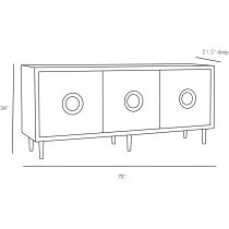 5528 Normandy Credenza Product Line Drawing