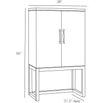 5529 McMahen Cocktail Cabinet Product Line Drawing