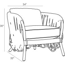 5538 Strata Lounge Chair Product Line Drawing