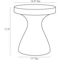 5549 Serafina Small Accent Table Product Line Drawing