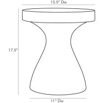 5584 Serafina Small Accent Table Product Line Drawing