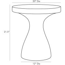 5586 Serafina Large Accent Table Product Line Drawing