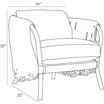 5590 Strata Lounge Chair Product Line Drawing