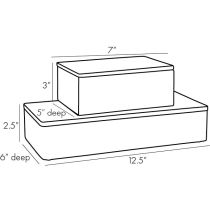 5623 Hollie Boxes, Set of 2 Product Line Drawing