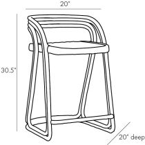 5632 Harrington Counter Stool Product Line Drawing