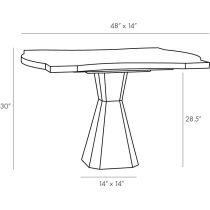 5644 Gerard Entry Table Product Line Drawing