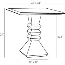 5648 Heston End Table Product Line Drawing