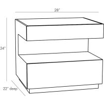 5649 Geron Side Table Product Line Drawing