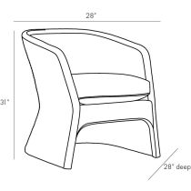 5664 Itiga Chair Product Line Drawing