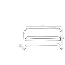 5674 Itiga Settee Product Line Drawing