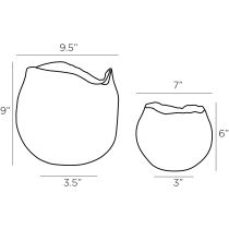 5682 Obie Vases Set of 2 Product Line Drawing