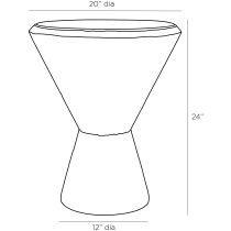 5685 Nika Accent Table Product Line Drawing