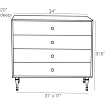 5686 Melbourne Chest Product Line Drawing