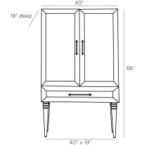 5692 Melrose Cocktail Cabinet Product Line Drawing