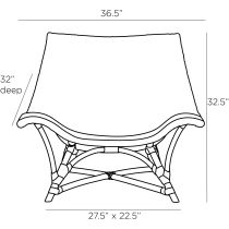 5696 Margot Lounge Chair Product Line Drawing