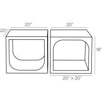 5698 Neville Cocktail Tables, Set of 2 Product Line Drawing
