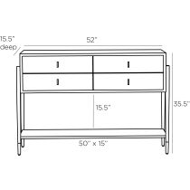 5701 Nora Console Product Line Drawing