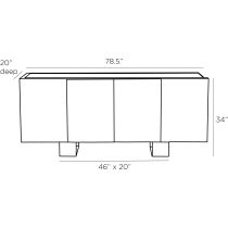 5702 Oaks Credenza Product Line Drawing