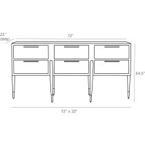 5703 Moody Credenza Product Line Drawing