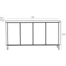 5705 Moira Credenza Product Line Drawing