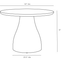 5706 Ogden Entry Table Product Line Drawing