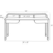 5708 Marfa Desk Product Line Drawing