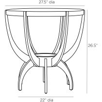 5709 Nia Side Table Product Line Drawing