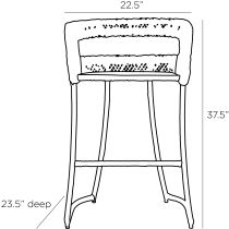 5731 Macon Bar Stool Product Line Drawing