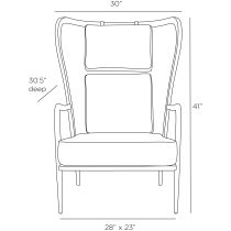 5743 Stassi Wing Chair Product Line Drawing