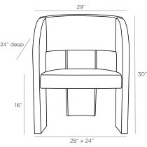5744 Perry Lounge Chair Product Line Drawing