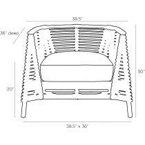 5750 Rafferty Lounge Chair Product Line Drawing