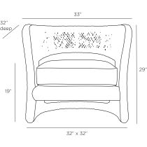5751 Palmeda Lounge Chair Product Line Drawing