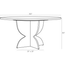 5759 Redford Dining Table Product Line Drawing