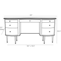 5762 Pelham Desk Product Line Drawing