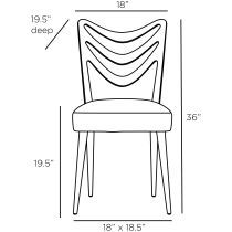 5769 Sutton Dining Chair Product Line Drawing